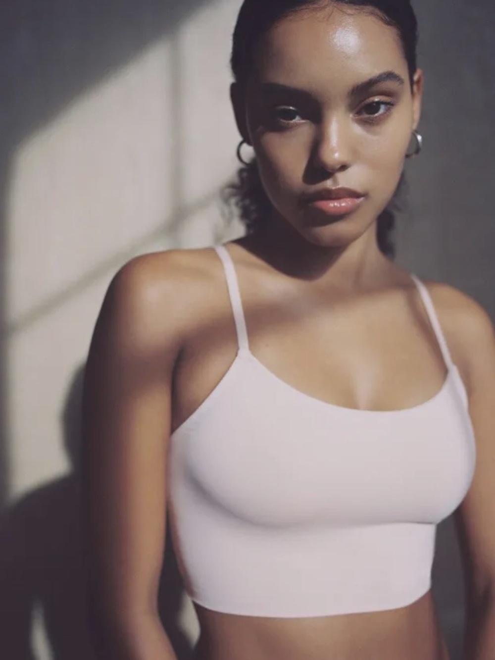 Urban Outfitters Neutral Nude Cropped Cami Top Small